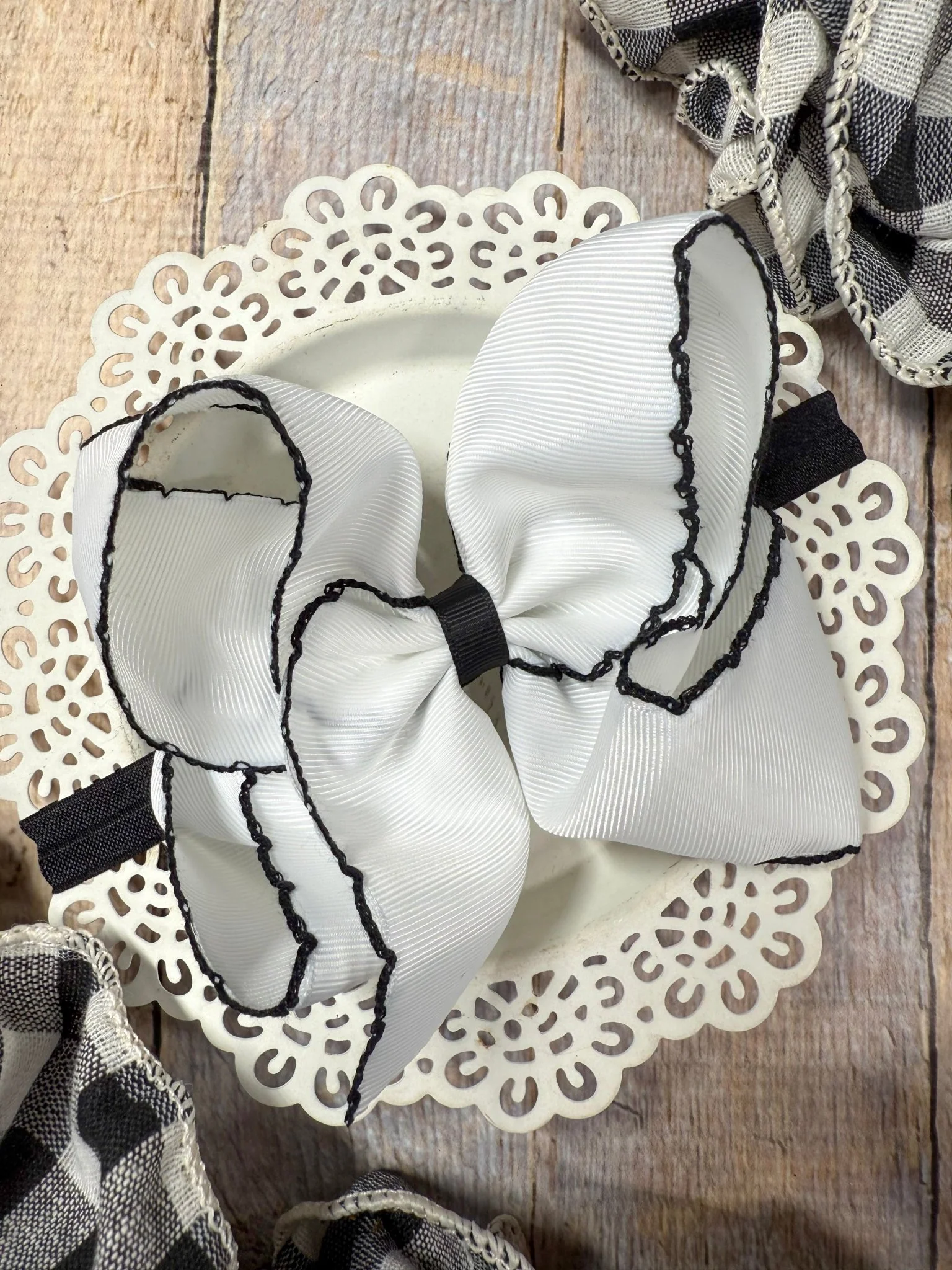 5" Classic Moonstitch Boutique Bows Girls Hair Accessories | Clip or Headband - Image 20
