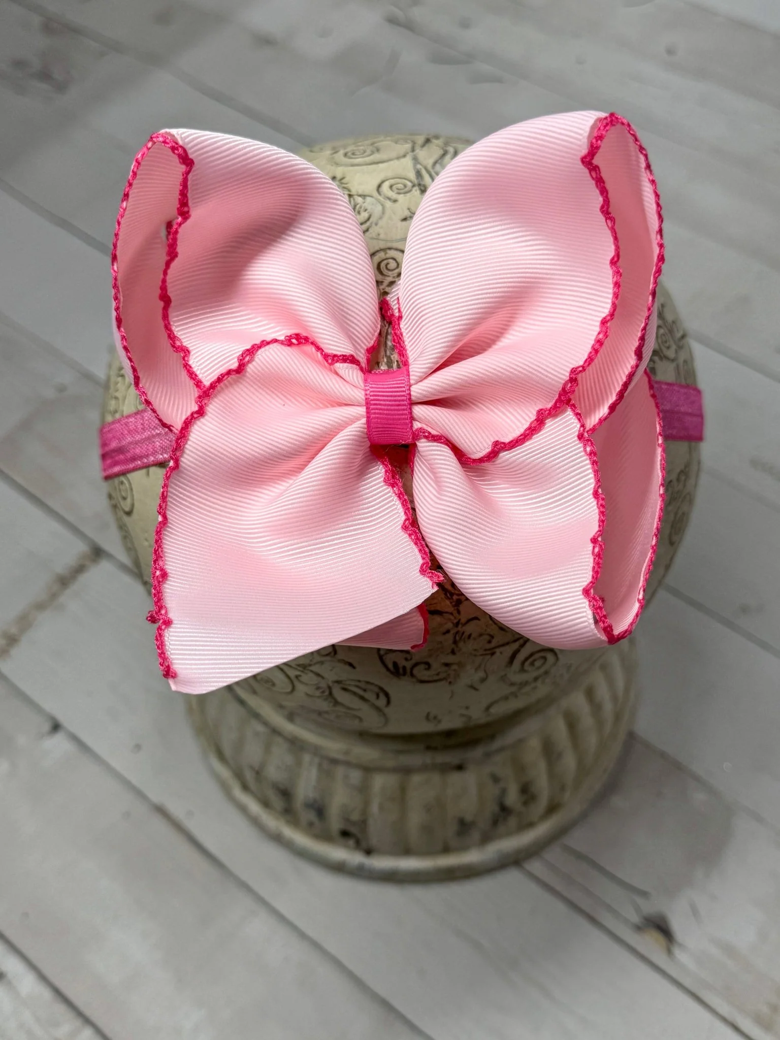 5" Classic Moonstitch Boutique Bows Girls Hair Accessories | Clip or Headband - Image 21