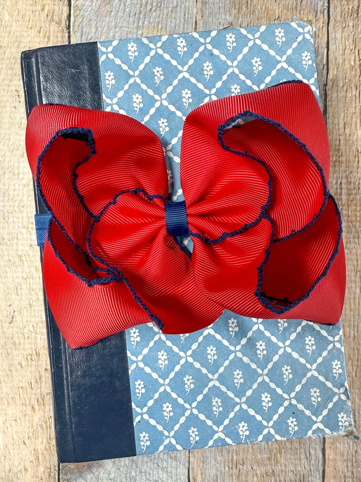 5" Classic Moonstitch Boutique Bows Girls Hair Accessories | Clip or Headband - Image 22