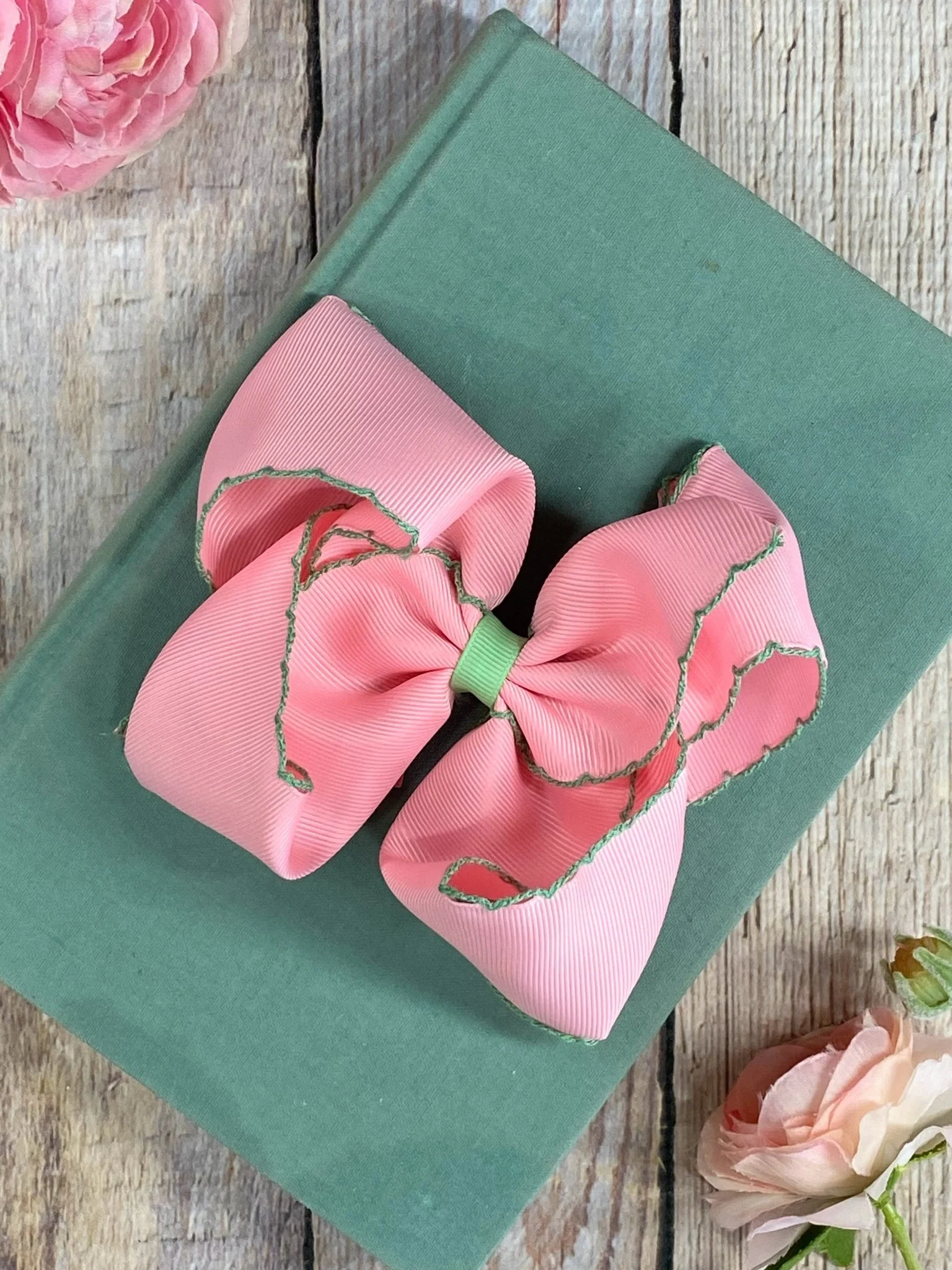 5" Classic Moonstitch Boutique Bows Girls Hair Accessories | Clip or Headband - Image 28