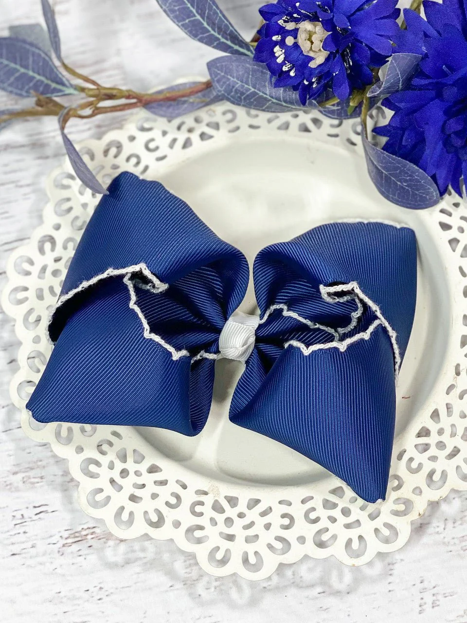 5" Classic Moonstitch Boutique Bows Girls Hair Accessories | Clip or Headband - Image 43