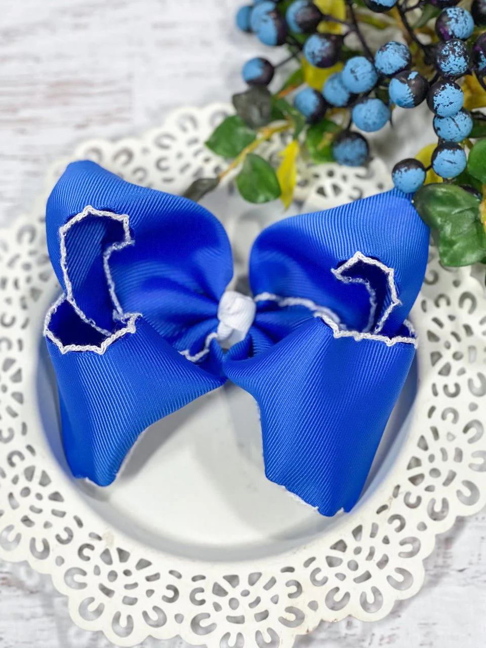 5" Classic Moonstitch Boutique Bows Girls Hair Accessories | Clip or Headband - Image 44