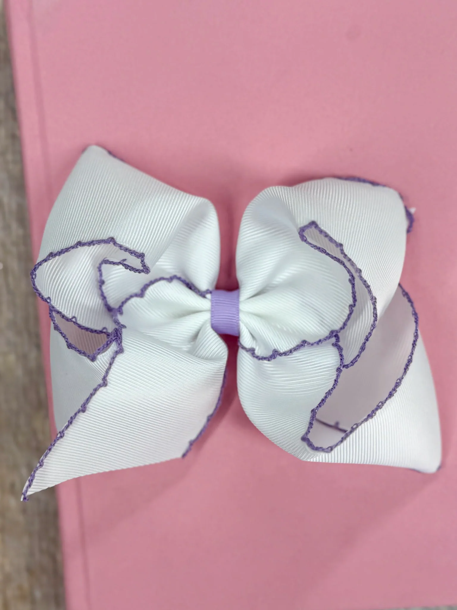 5" Classic Moonstitch Boutique Bows Girls Hair Accessories | Clip or Headband - Image 5