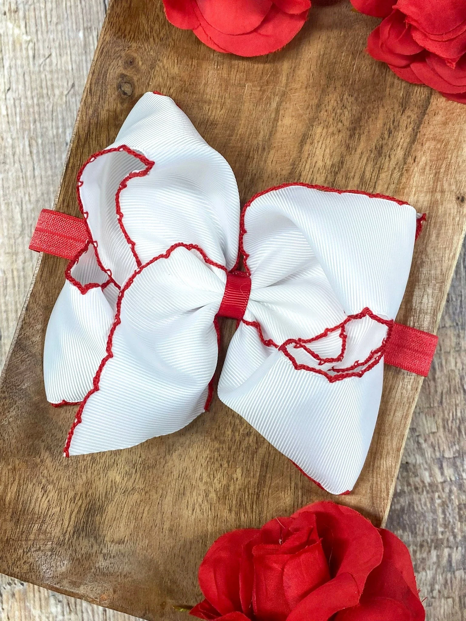 5" Classic Moonstitch Boutique Bows Girls Hair Accessories | Clip or Headband - Image 50