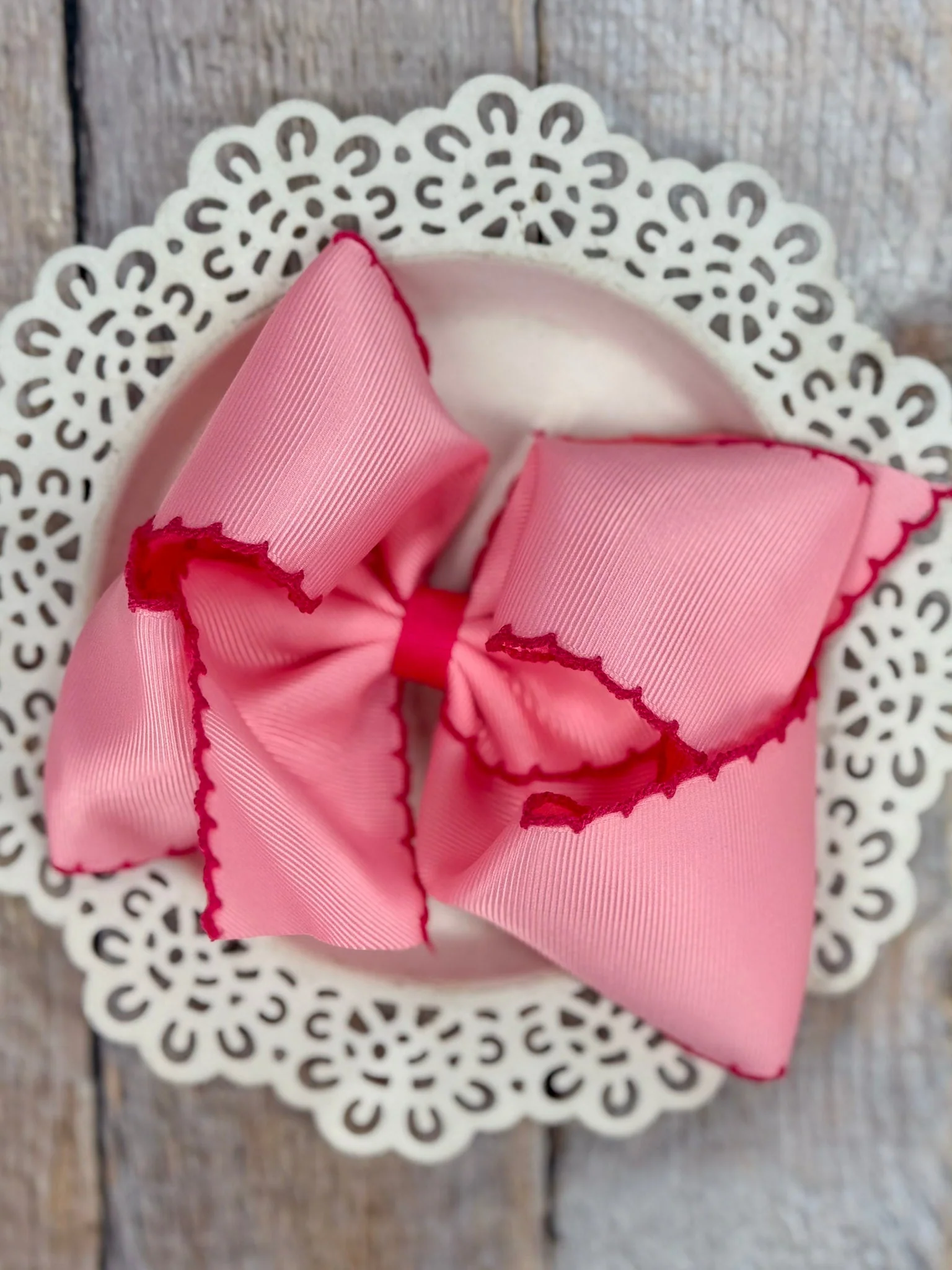 5" Classic Moonstitch Boutique Bows Girls Hair Accessories | Clip or Headband - Image 8