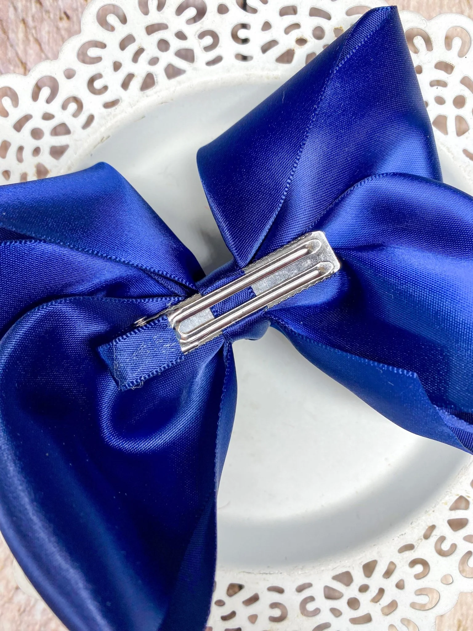 4.5" Classic Satin Hair Bows | Alligator Clips - Image 3