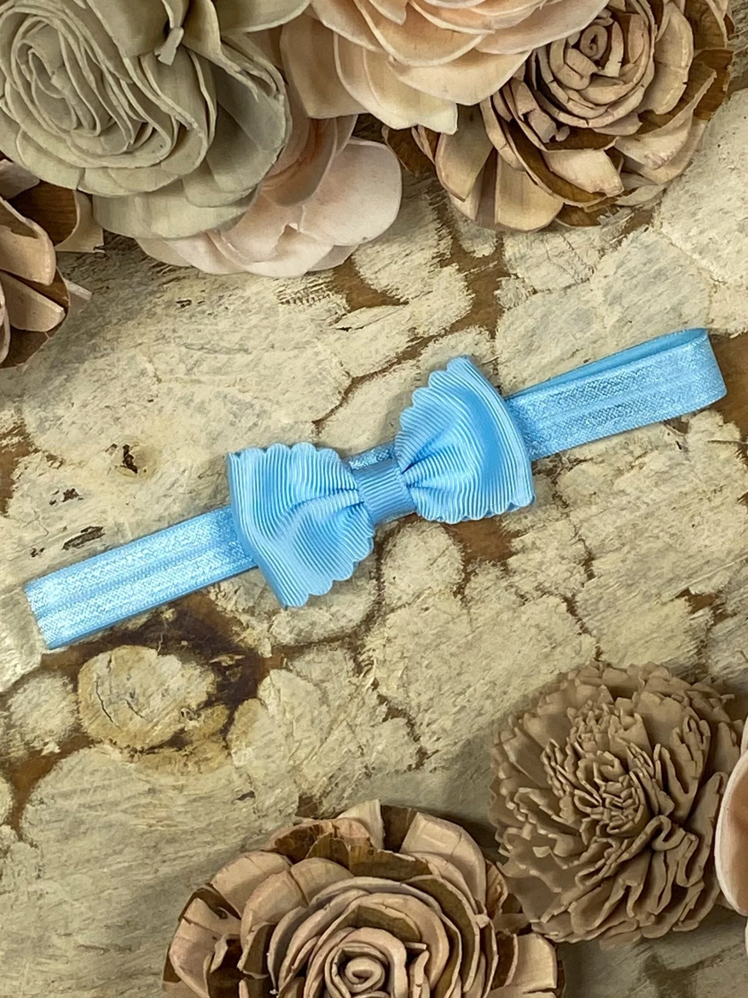2.5" Bitty Scalloped Bow | Headband - Image 12