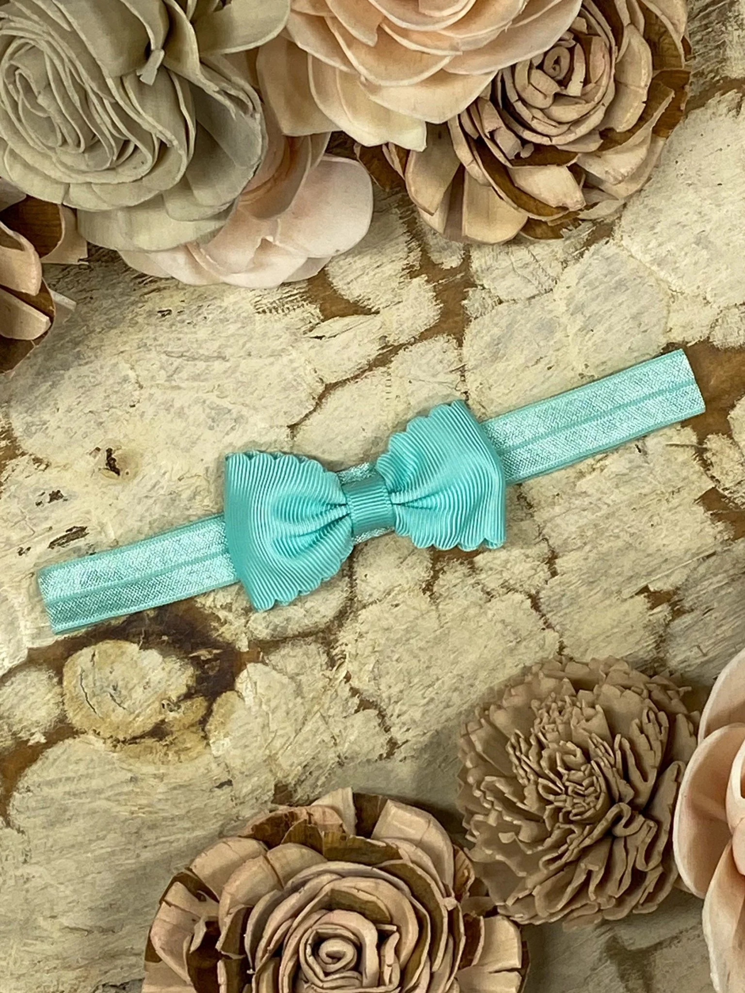 2.5" Bitty Scalloped Bow | Headband - Image 14