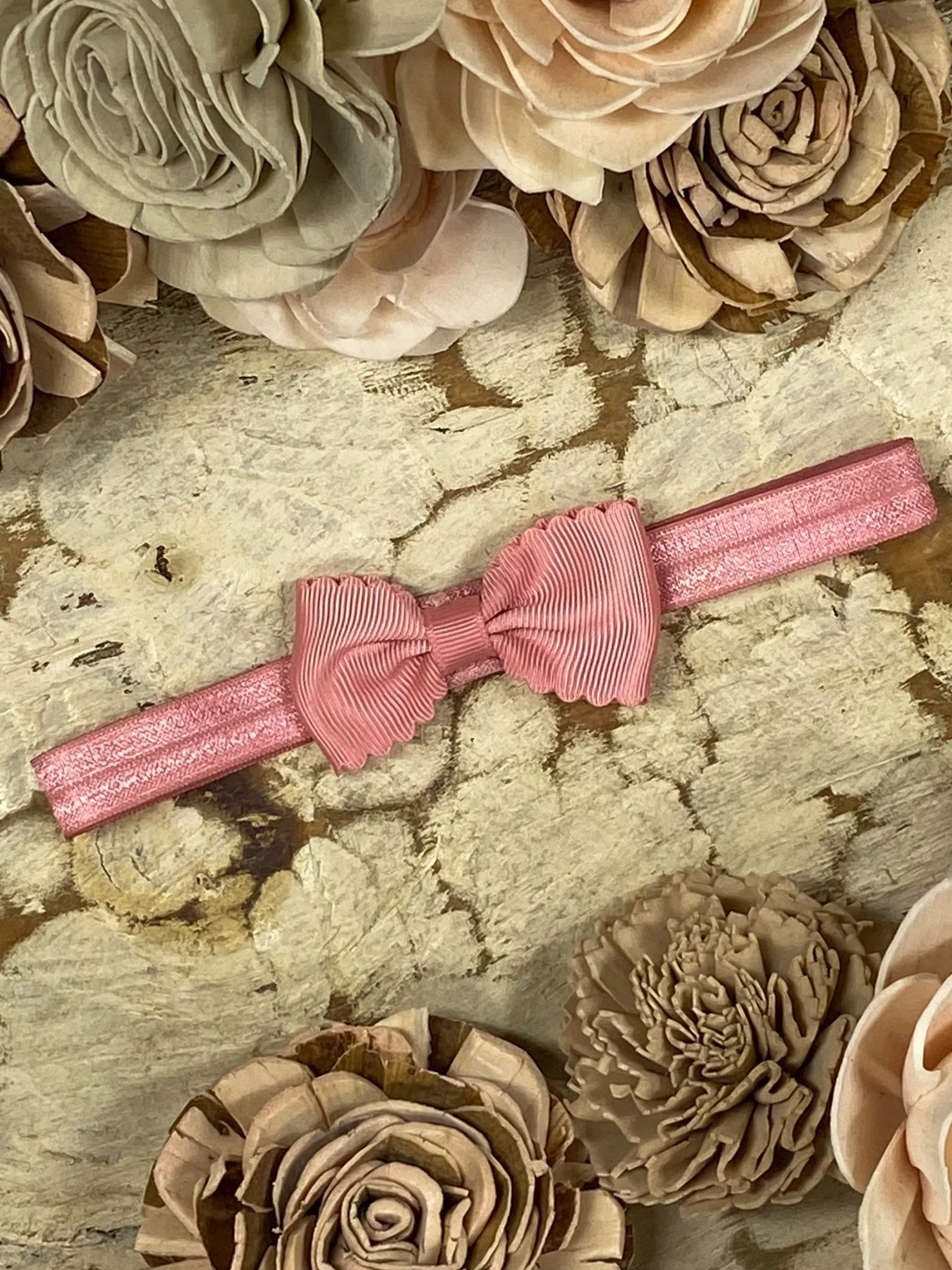 2.5" Bitty Scalloped Bow | Headband - Image 15