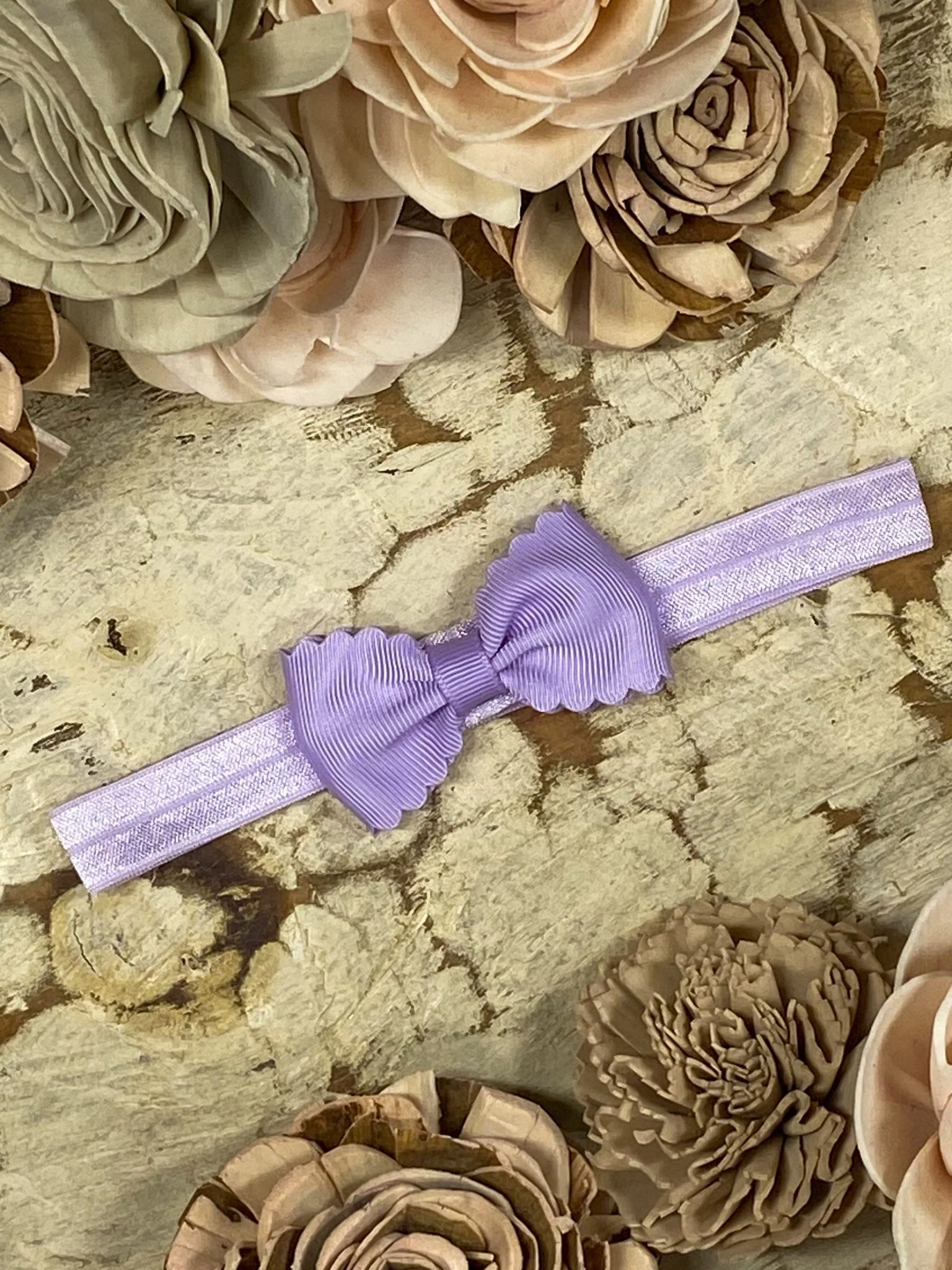 2.5" Bitty Scalloped Bow | Headband - Image 26