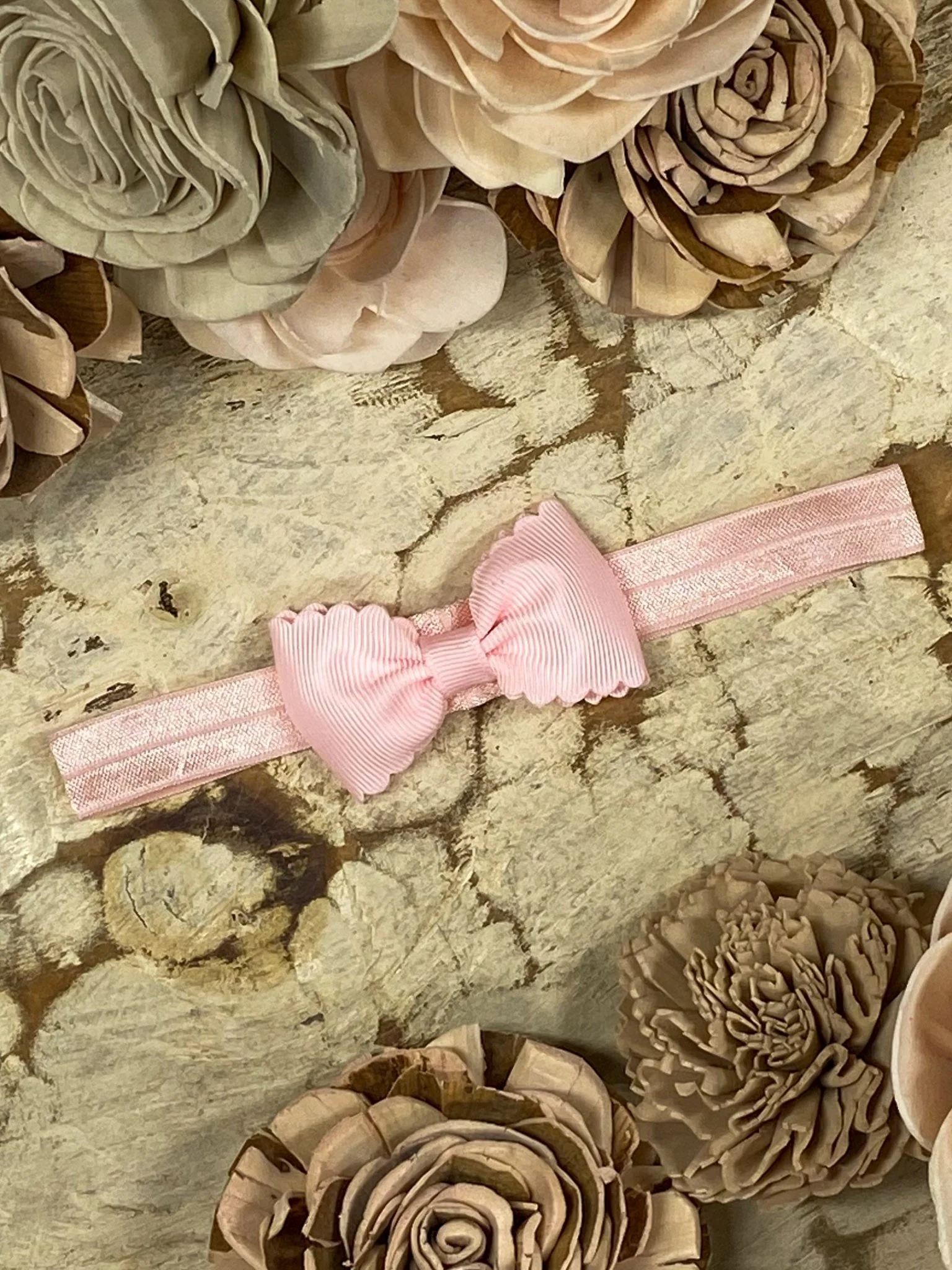 2.5" Bitty Scalloped Bow | Headband - Image 28
