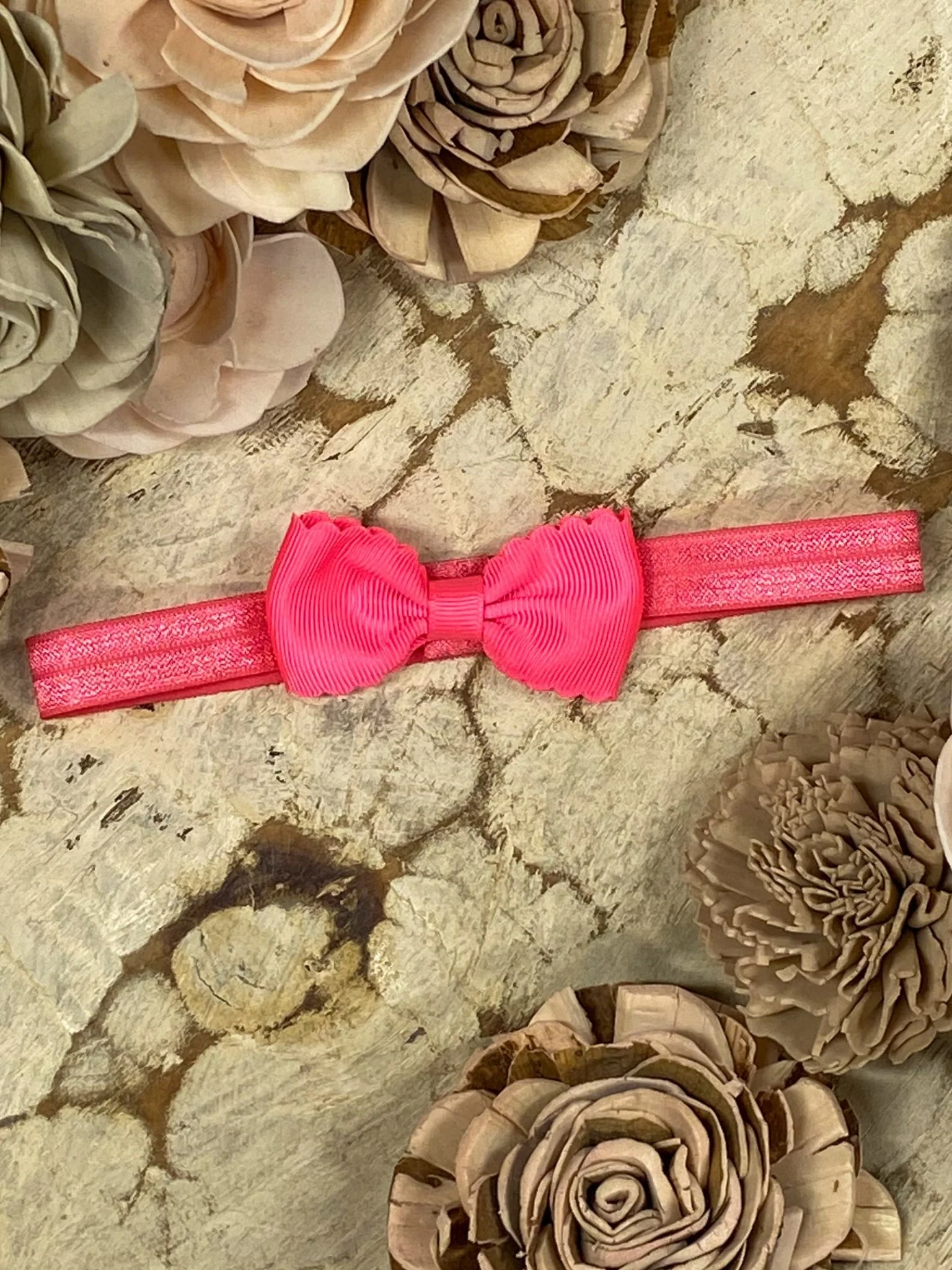 2.5" Bitty Scalloped Bow | Headband - Image 35