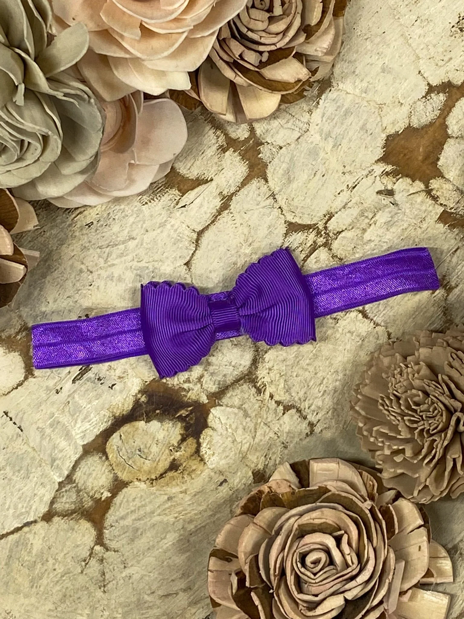 2.5" Bitty Scalloped Bow | Headband - Image 36