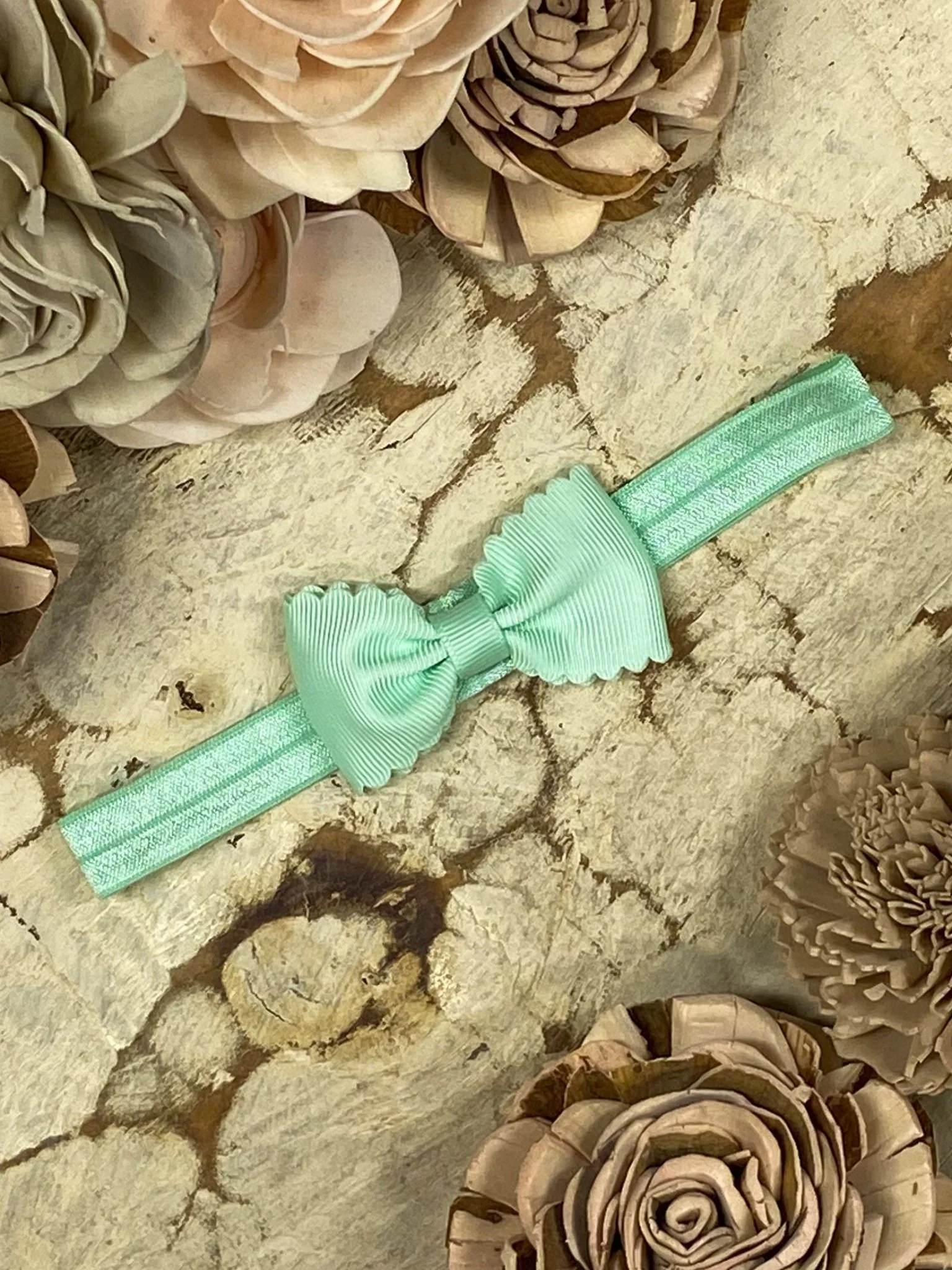 2.5" Bitty Scalloped Bow | Headband - Image 39