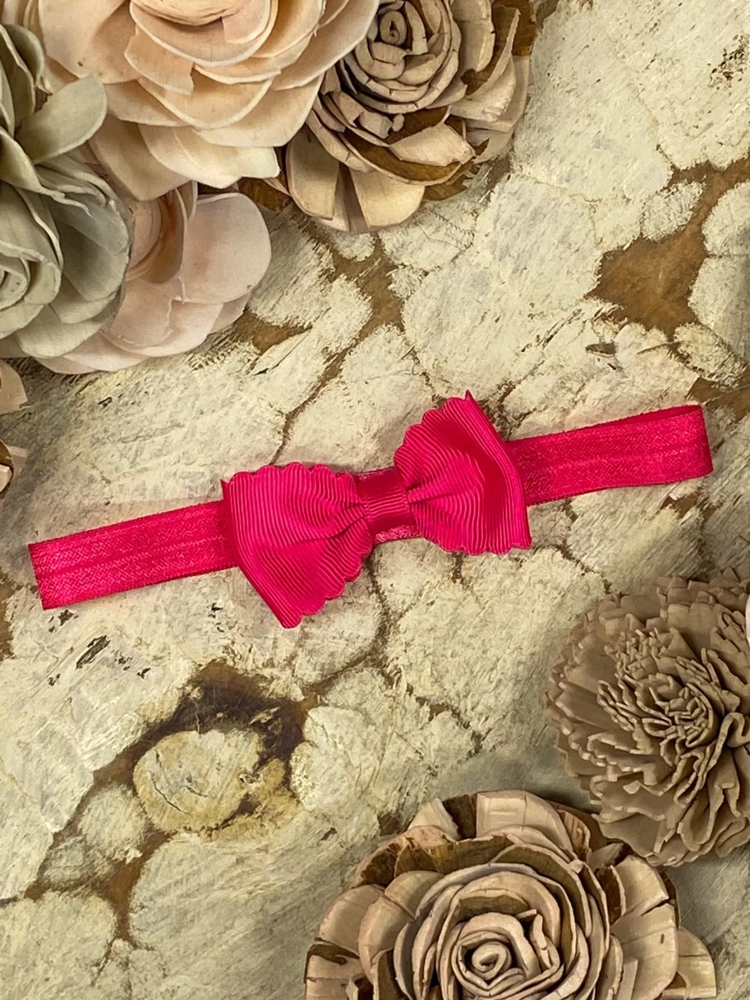 2.5" Bitty Scalloped Bow | Headband - Image 41