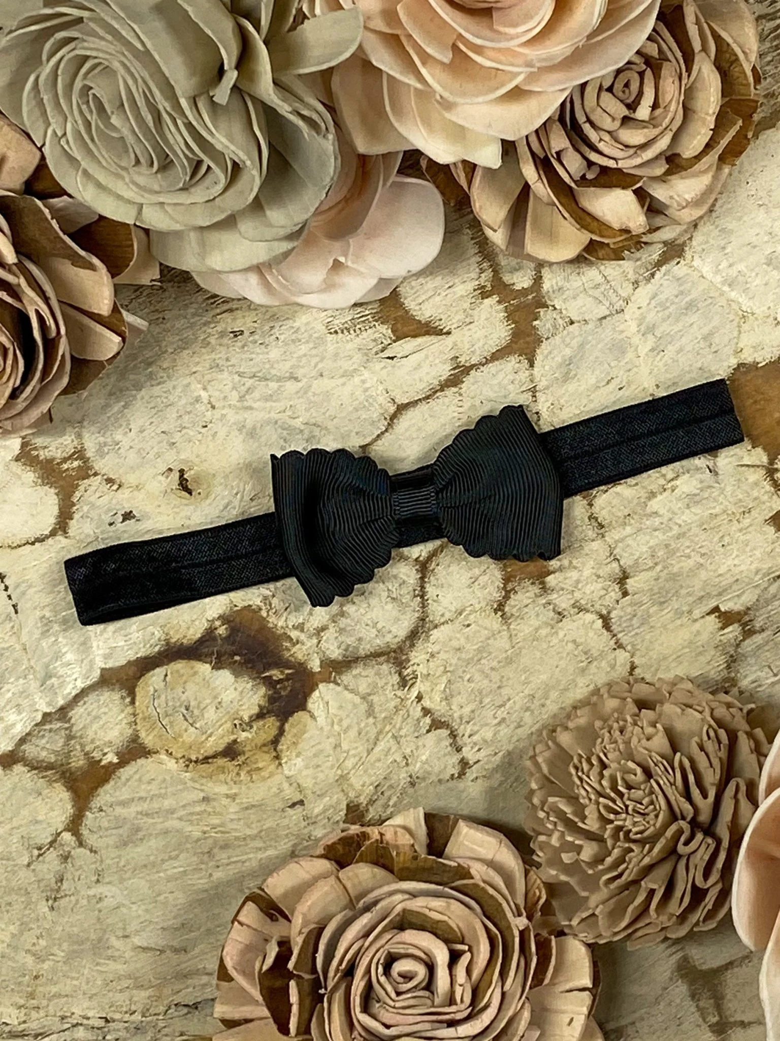 2.5" Bitty Scalloped Bow | Headband - Image 7