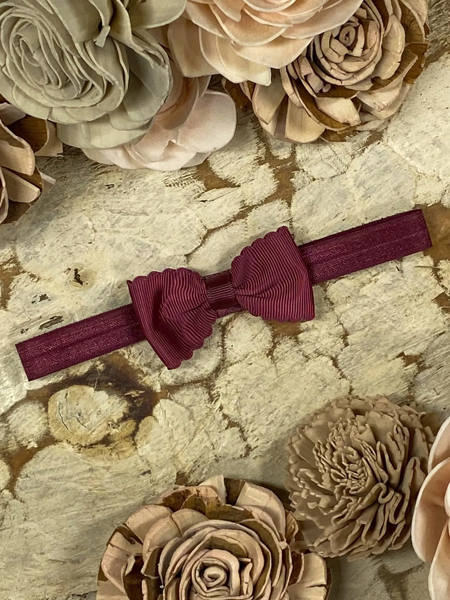 2.5" Bitty Scalloped Bow | Headband - Image 9