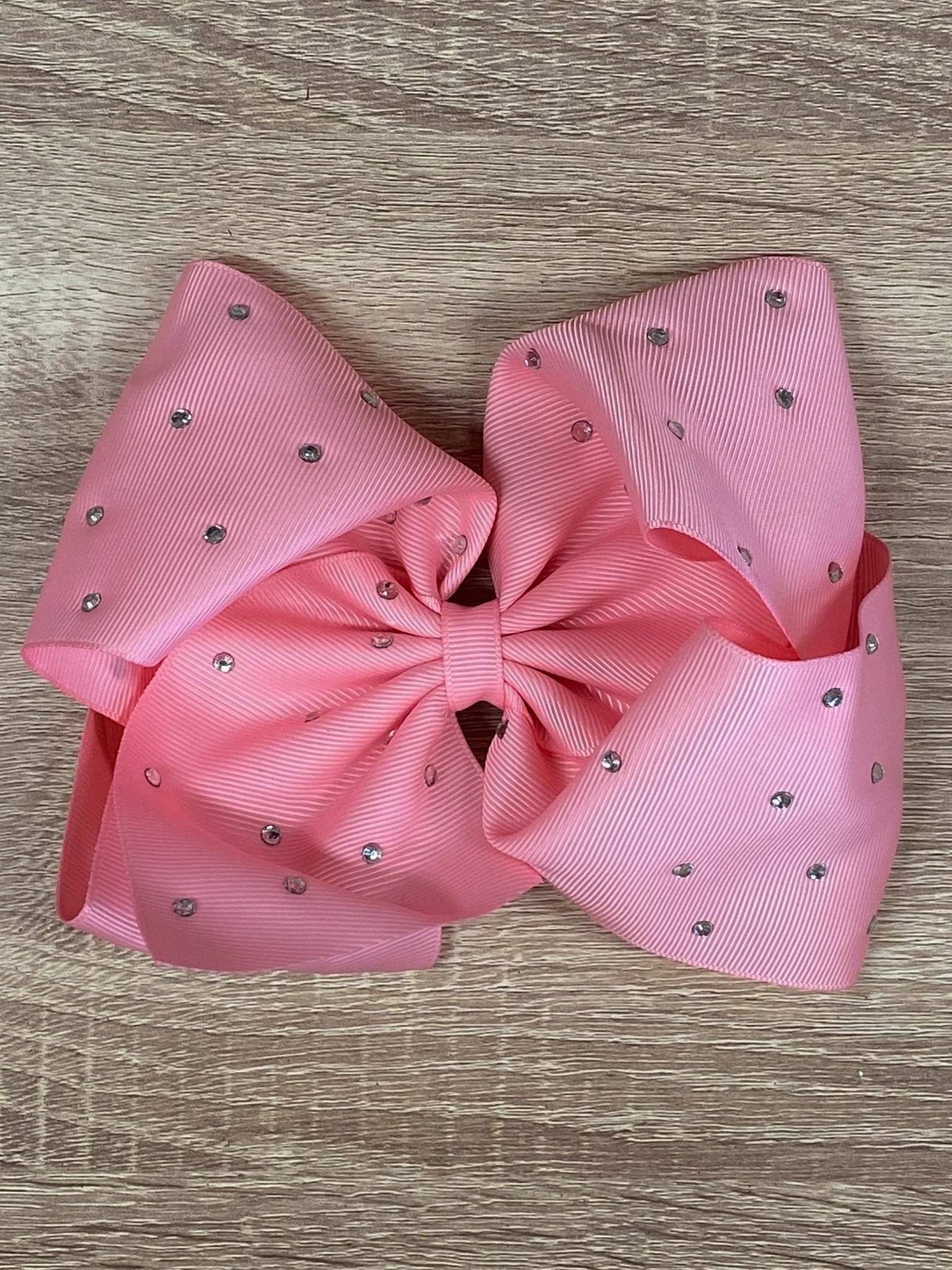 Clear Rhinestone Hair Bow - Alligator Clip - 5.5" - Image 4