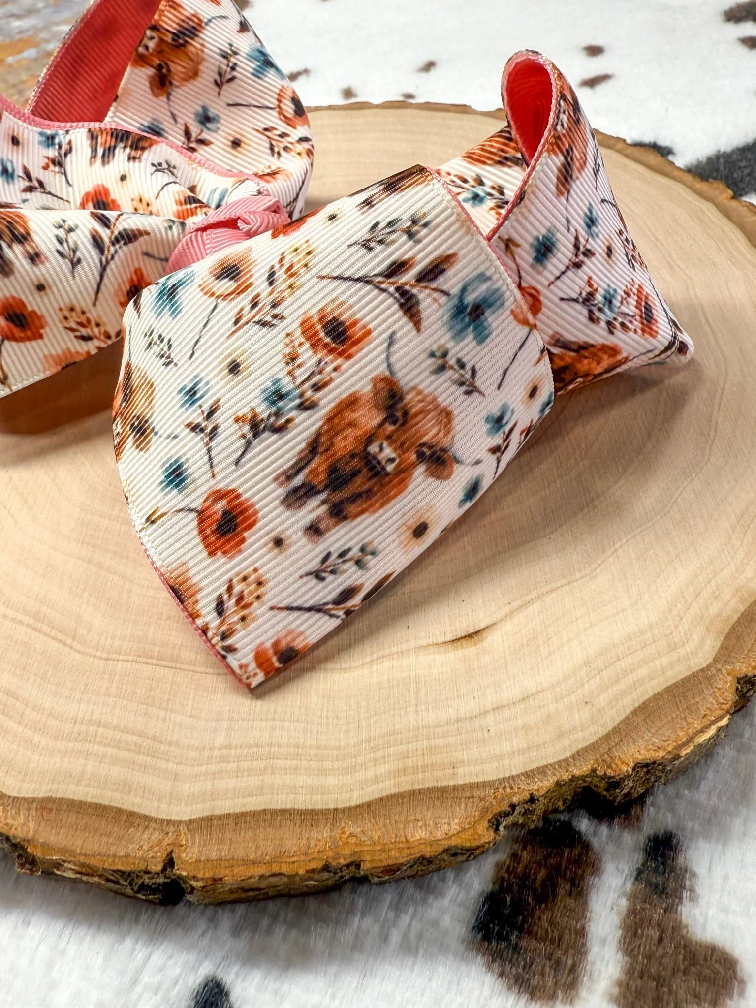 Highland Bloom Double Layer Hair Bow | Clip or Headband - Image 7