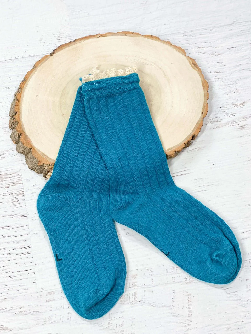 Crochet Lace Trimmed Socks - Image 5