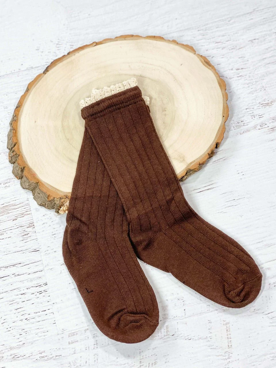 Crochet Lace Trimmed Socks - Image 7
