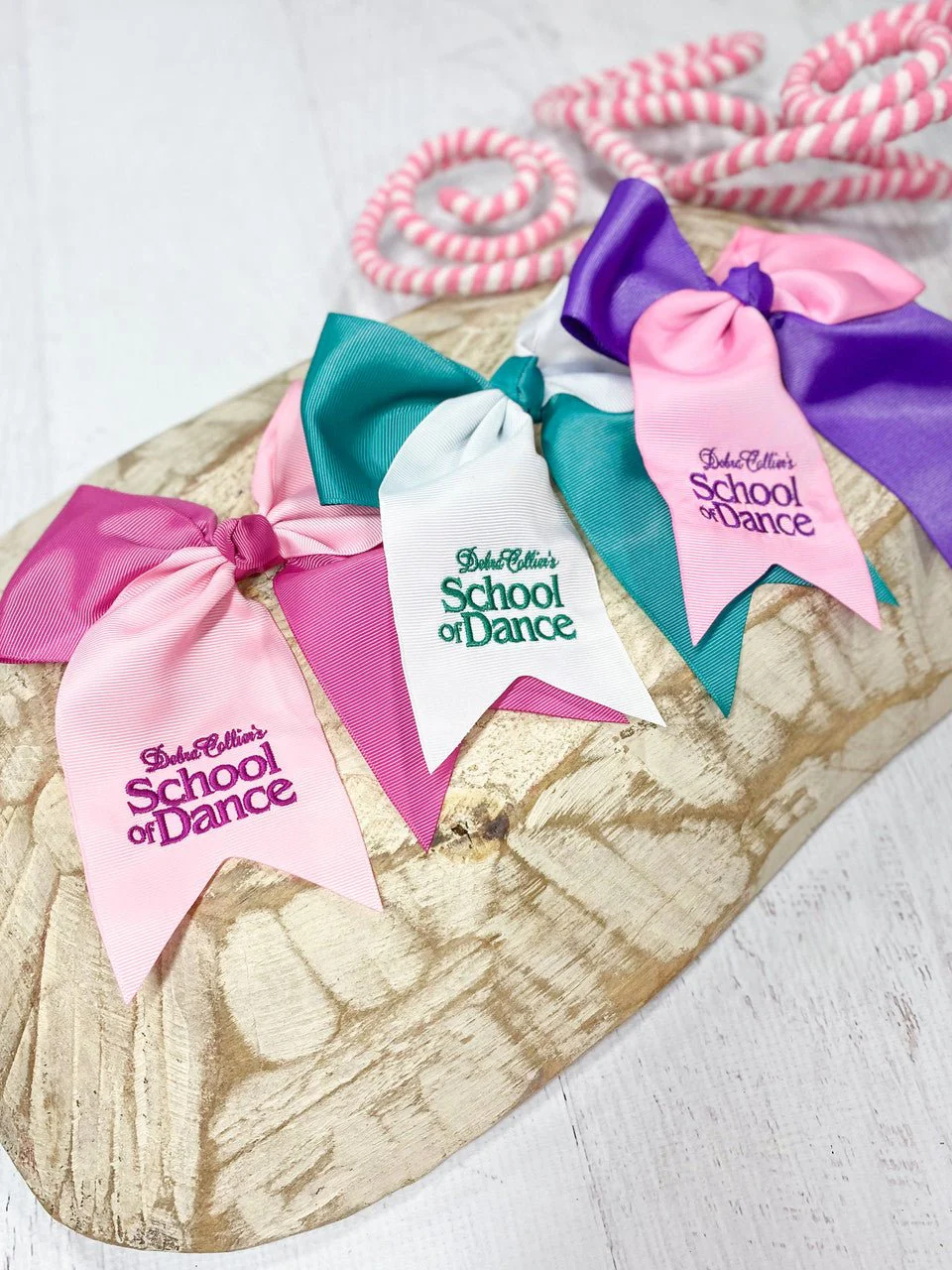 Custom Embroidered 4.5", 5.5" or 6.5" School Bows - Image 3