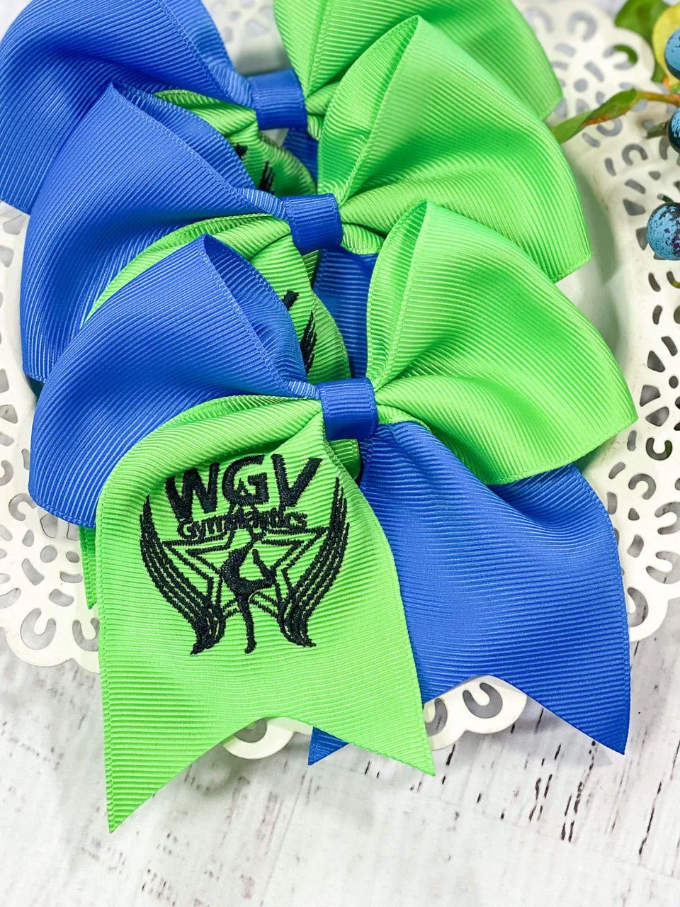 Custom Embroidered 4.5", 5.5" or 6.5" School Bows - Image 4