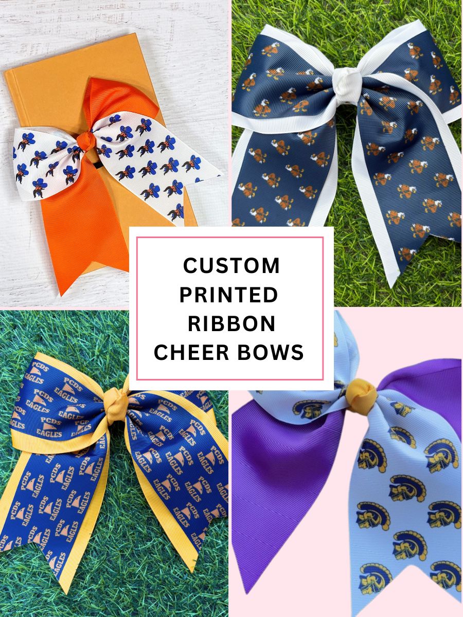 Custom Printed Cheer Bows - Custom Hair Bows