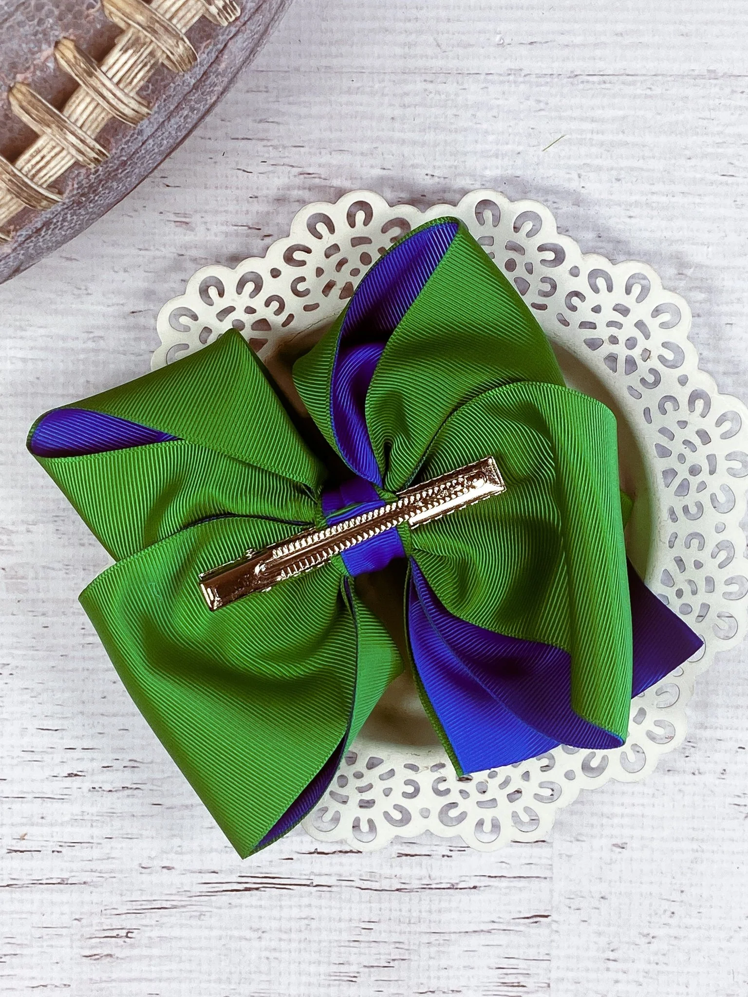 Double Layer Gilmore Gators Large Hair Bow - Image 2
