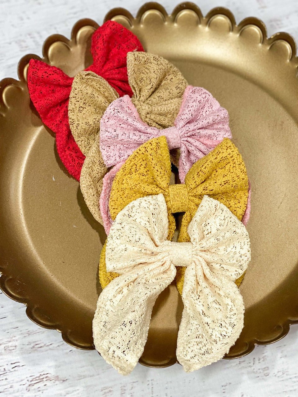 Classic Lace Hair Bow - Image 3