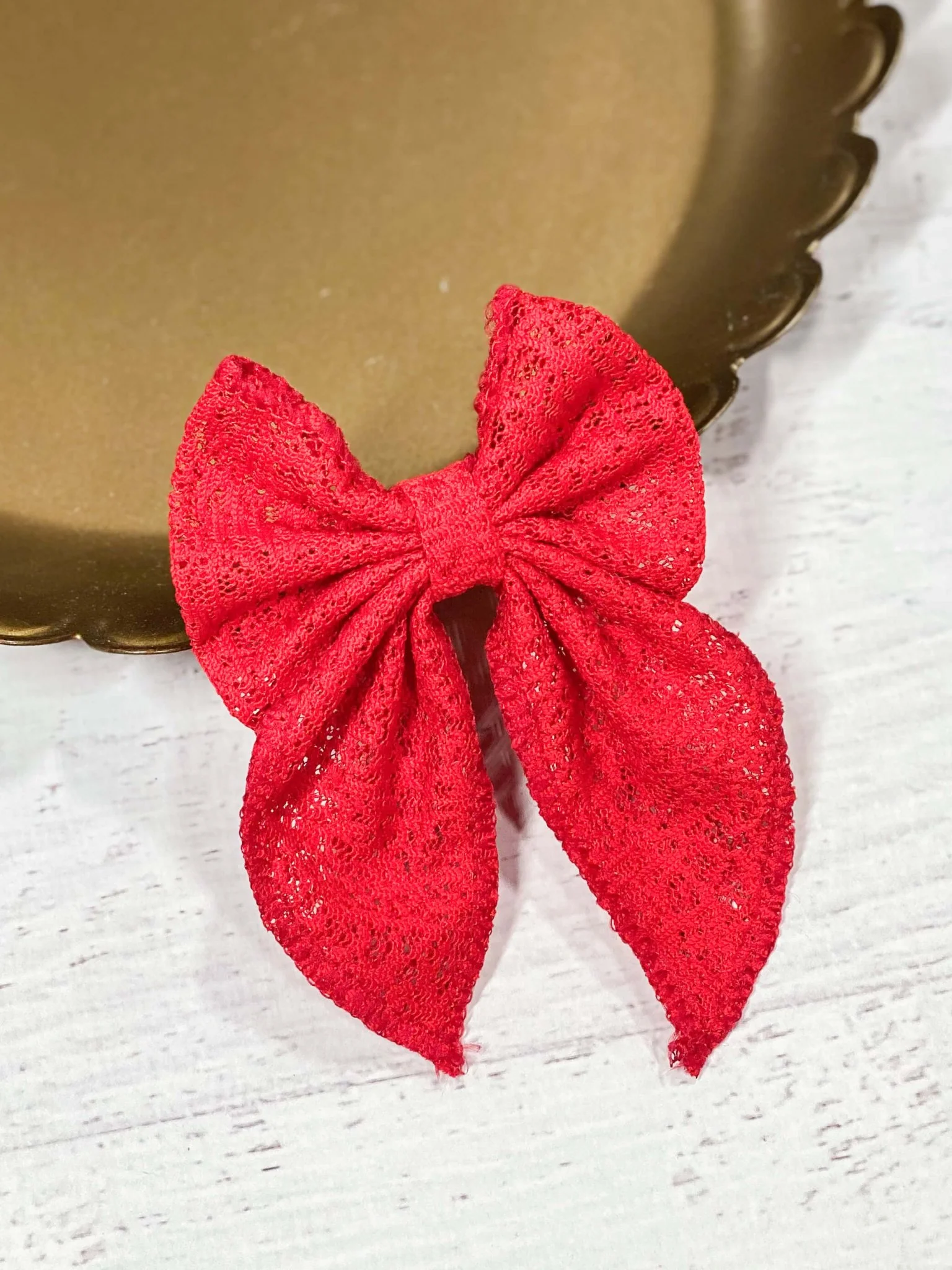 Classic Lace Hair Bow - Image 4