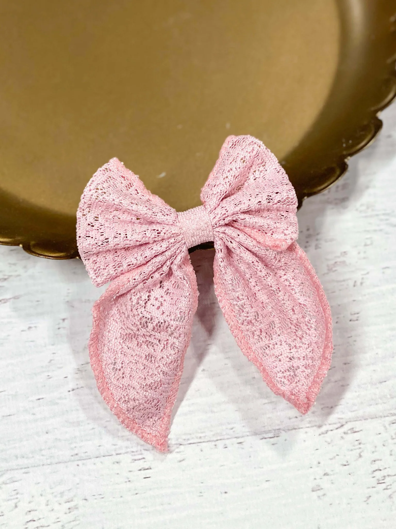 Classic Lace Hair Bow - Image 5