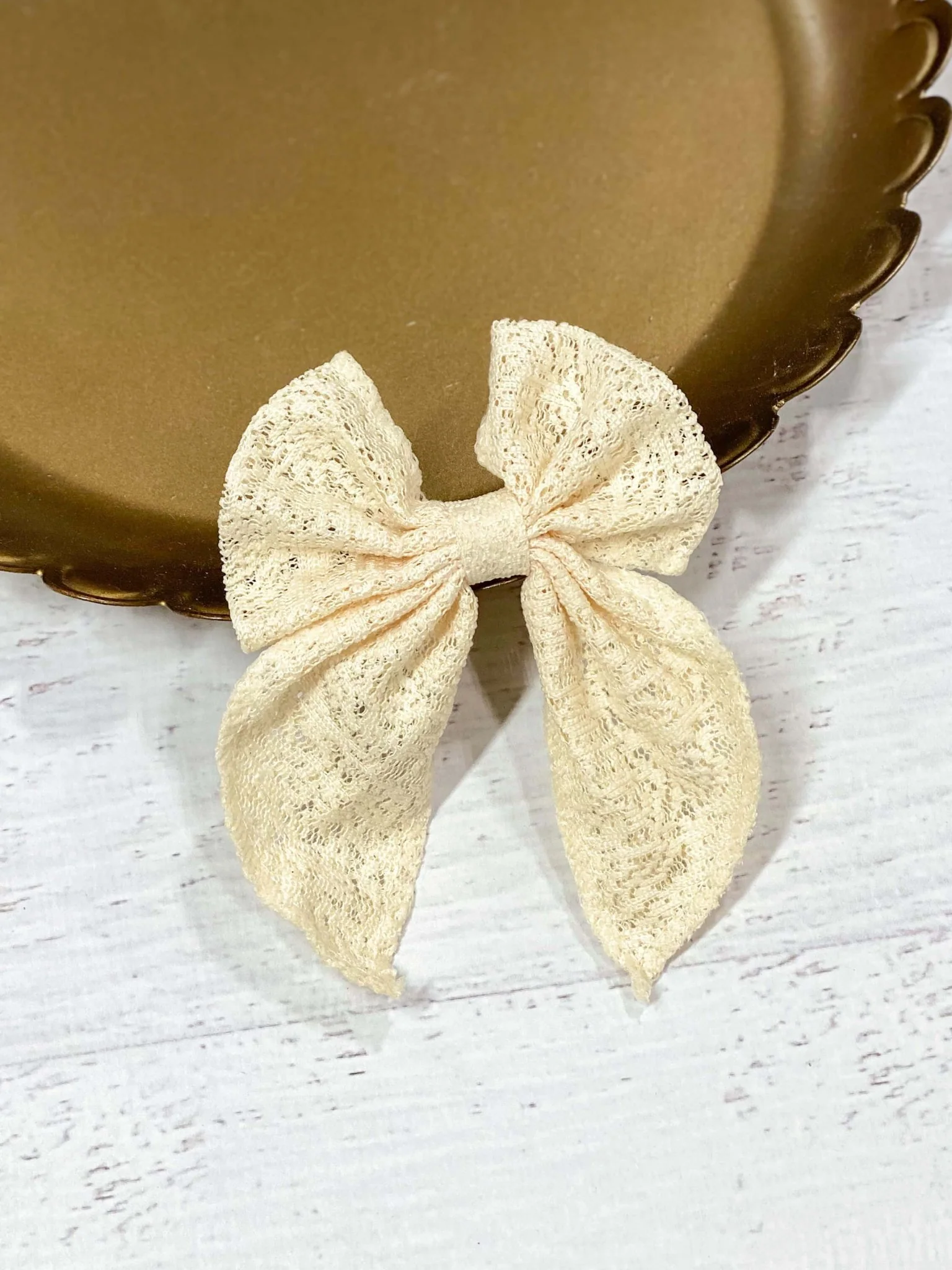 Classic Lace Hair Bow - Image 6