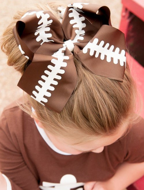 Football Texas Size Hair Bow - Image 2