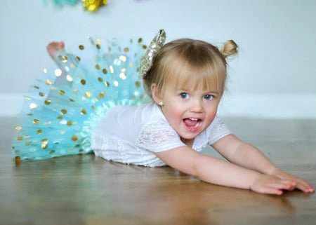 Gold Dot Tutu Skirt | Baby, Girls & Women Sizes | Soft Layered Tulle Tutu - Image 11