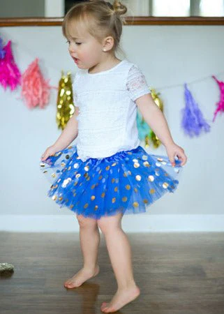 Gold Dot Tutu Skirt | Baby, Girls & Women Sizes | Soft Layered Tulle Tutu - Image 12