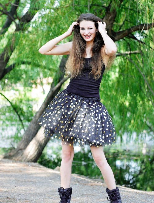 Gold Dot Tutu Skirt | Baby, Girls & Women Sizes | Soft Layered Tulle Tutu - Image 15