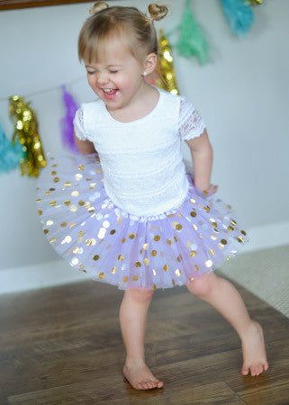Gold Dot Tutu Skirt | Baby, Girls & Women Sizes | Soft Layered Tulle Tutu - Image 4