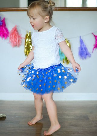 Gold Dot Tutu Skirt | Baby, Girls & Women Sizes | Soft Layered Tulle Tutu - Image 5