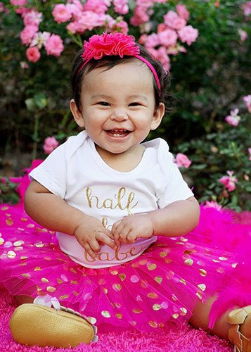 Gold Dot Tutu Skirt | Baby, Girls & Women Sizes | Soft Layered Tulle Tutu - Image 9