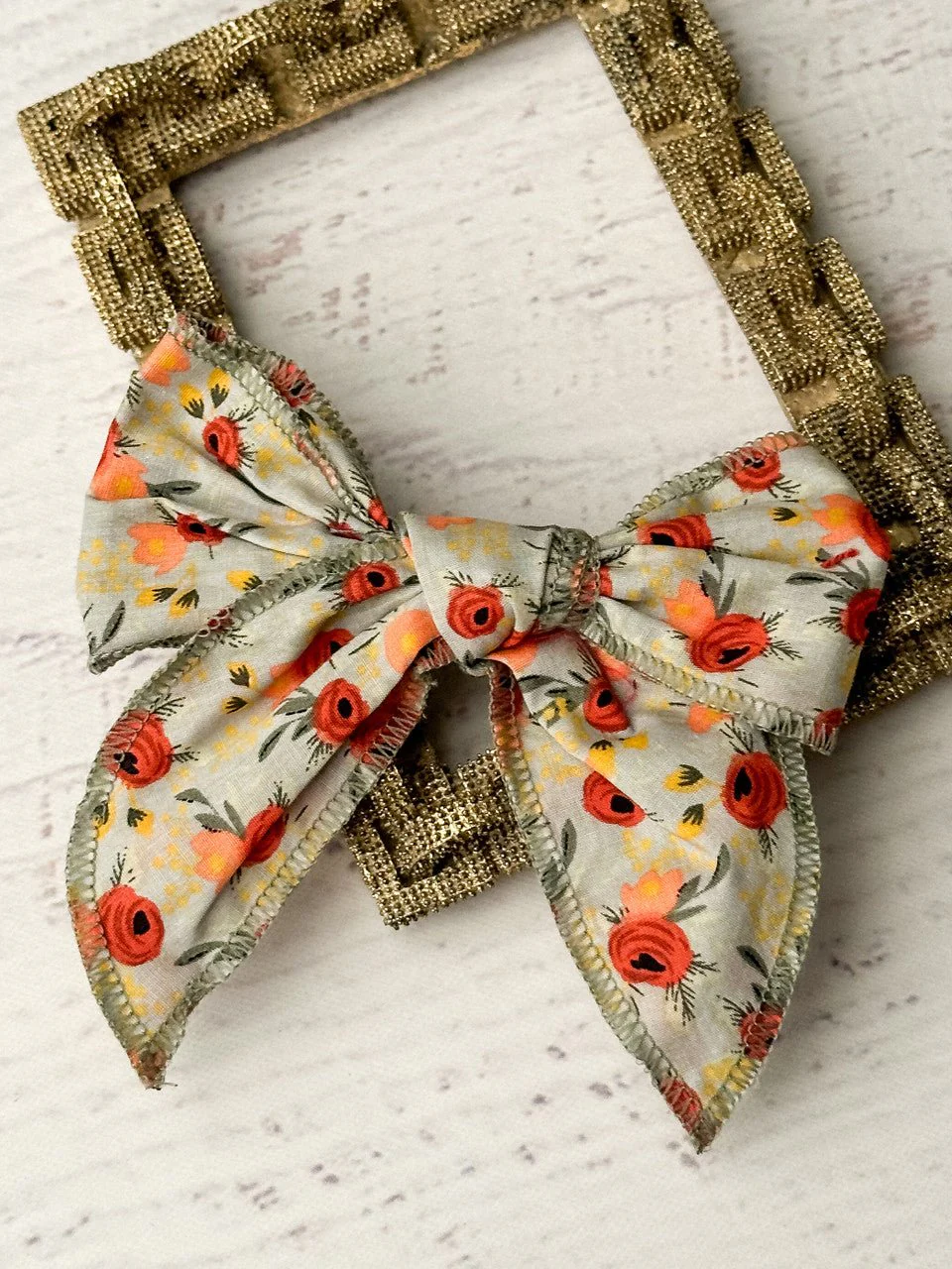 Floral Hand Tied Bow