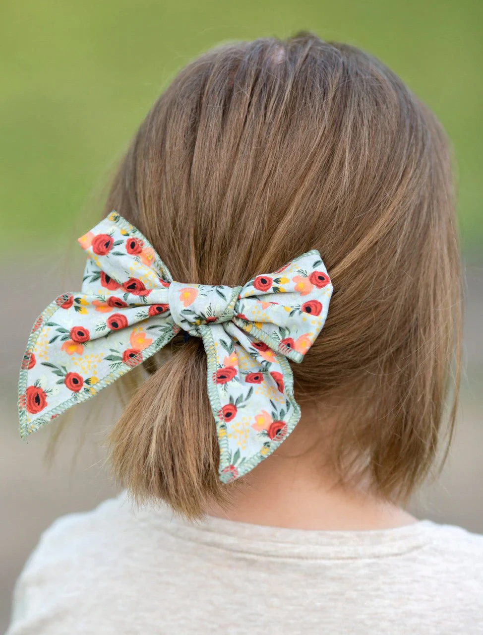 Floral Hand Tied Bow - Image 2