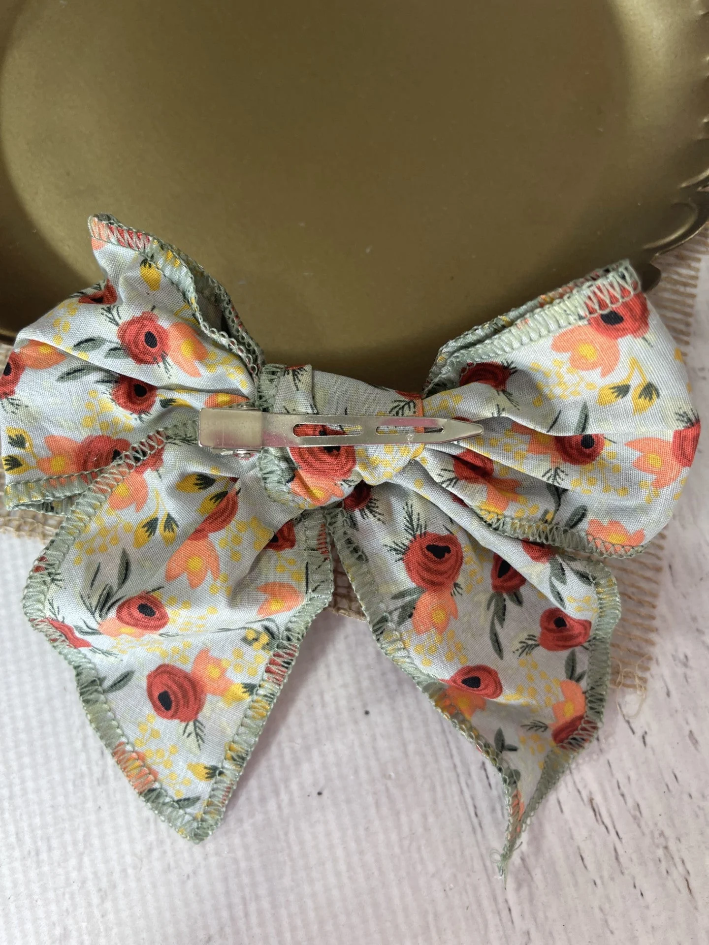 Floral Hand Tied Bow - Image 3