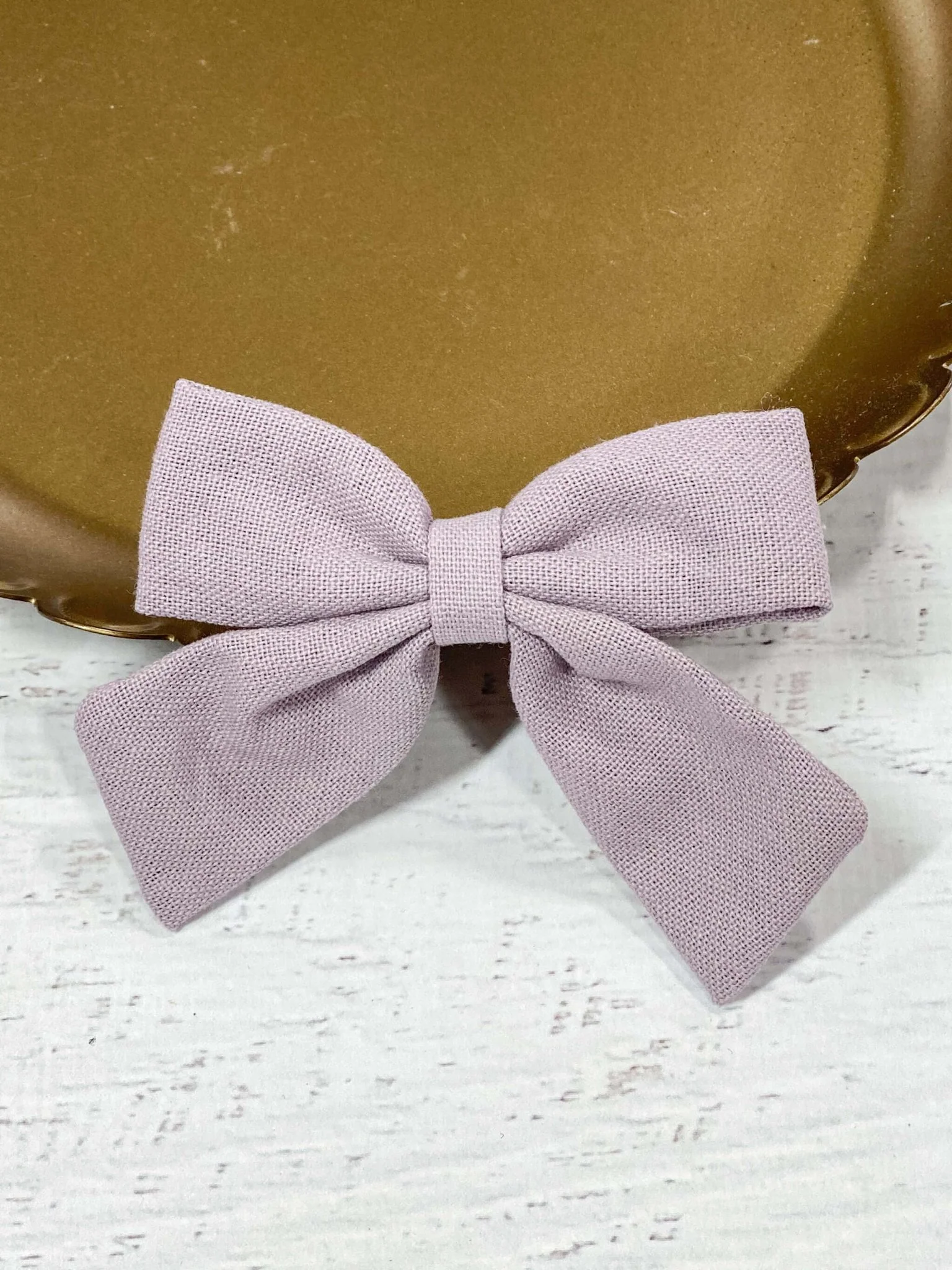 Linen Fabric Hair Bows - Image 5