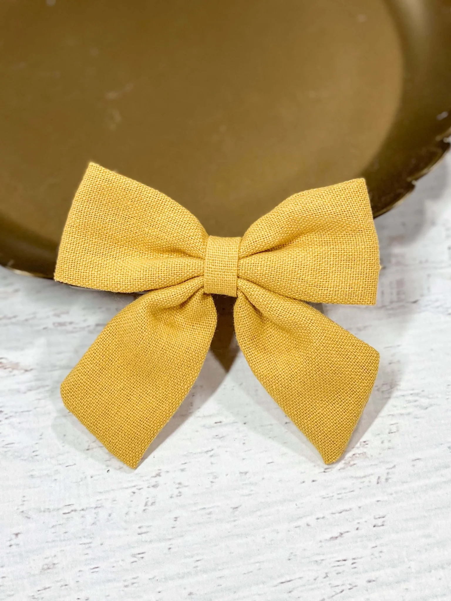 Linen Fabric Hair Bows - Image 7