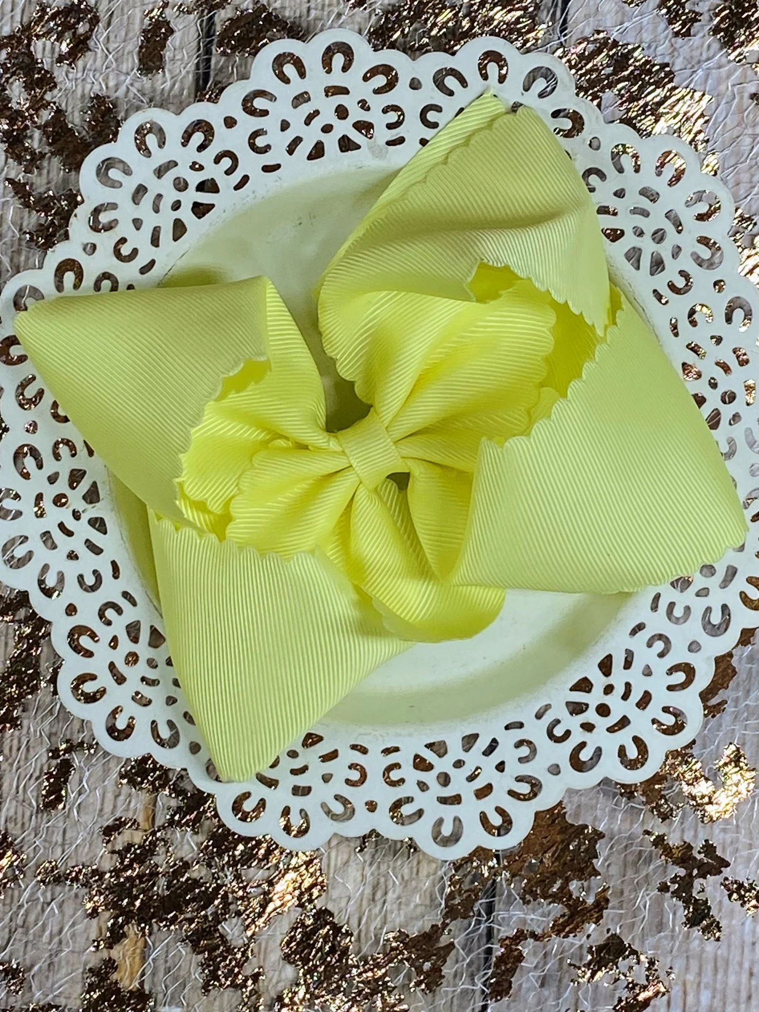 5.5" Oversize Scalloped Hair Bow | Clip or Headband - Image 23