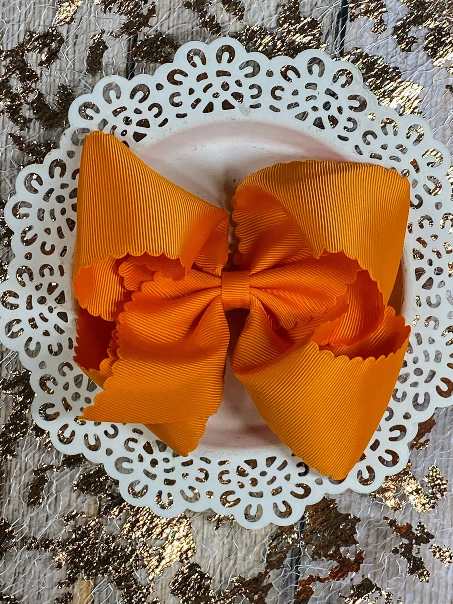 5.5" Oversize Scalloped Hair Bow | Clip or Headband - Image 31