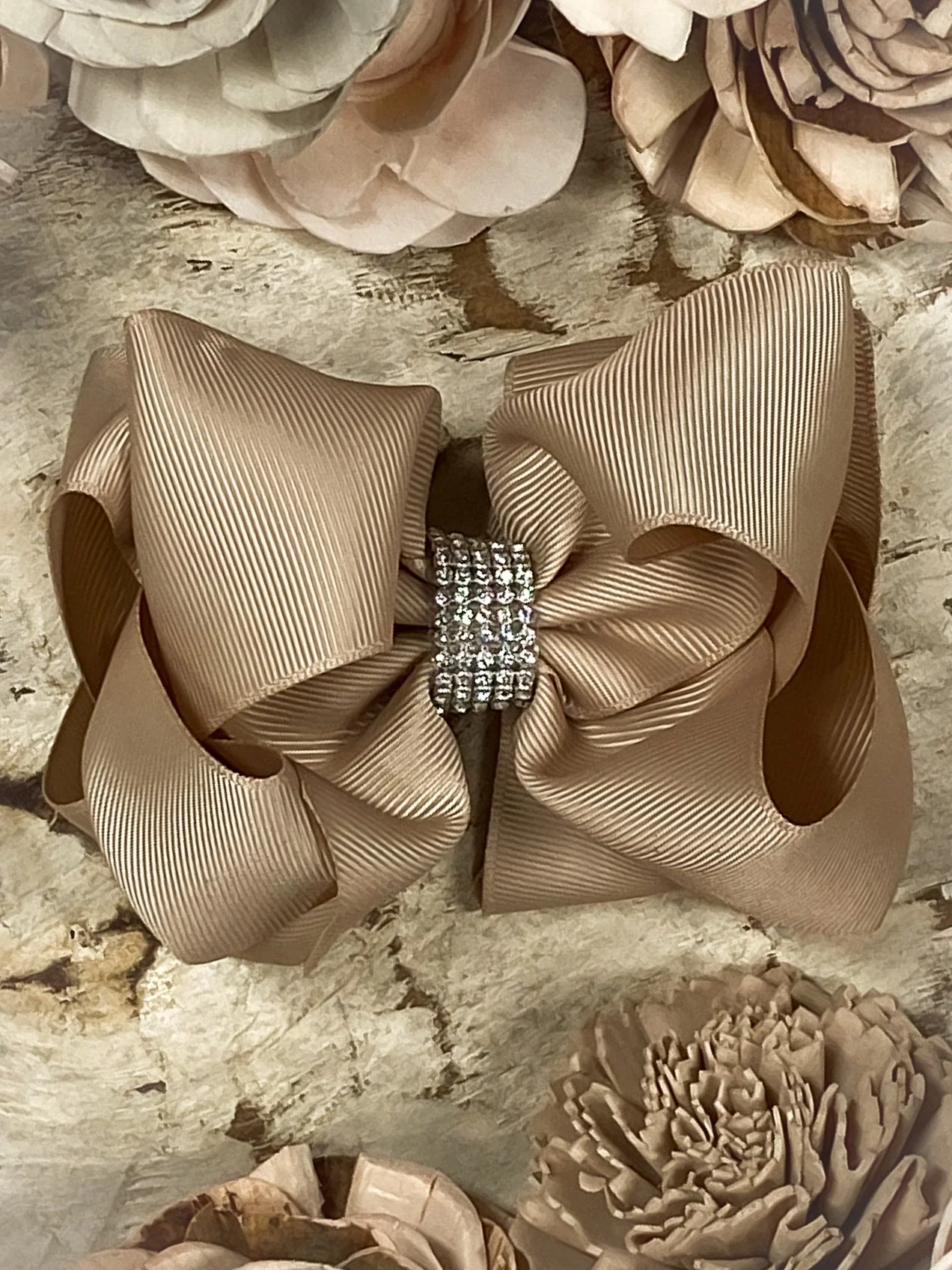 4.5" Classic Size Rhinestone Center Hair Bows | Alligator Clip - Image 37