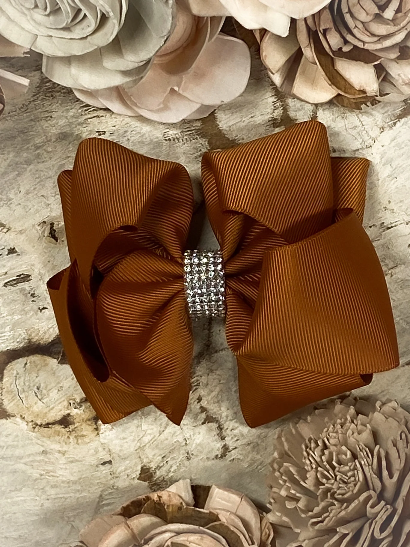 4.5" Classic Size Rhinestone Center Hair Bows | Alligator Clip - Image 38