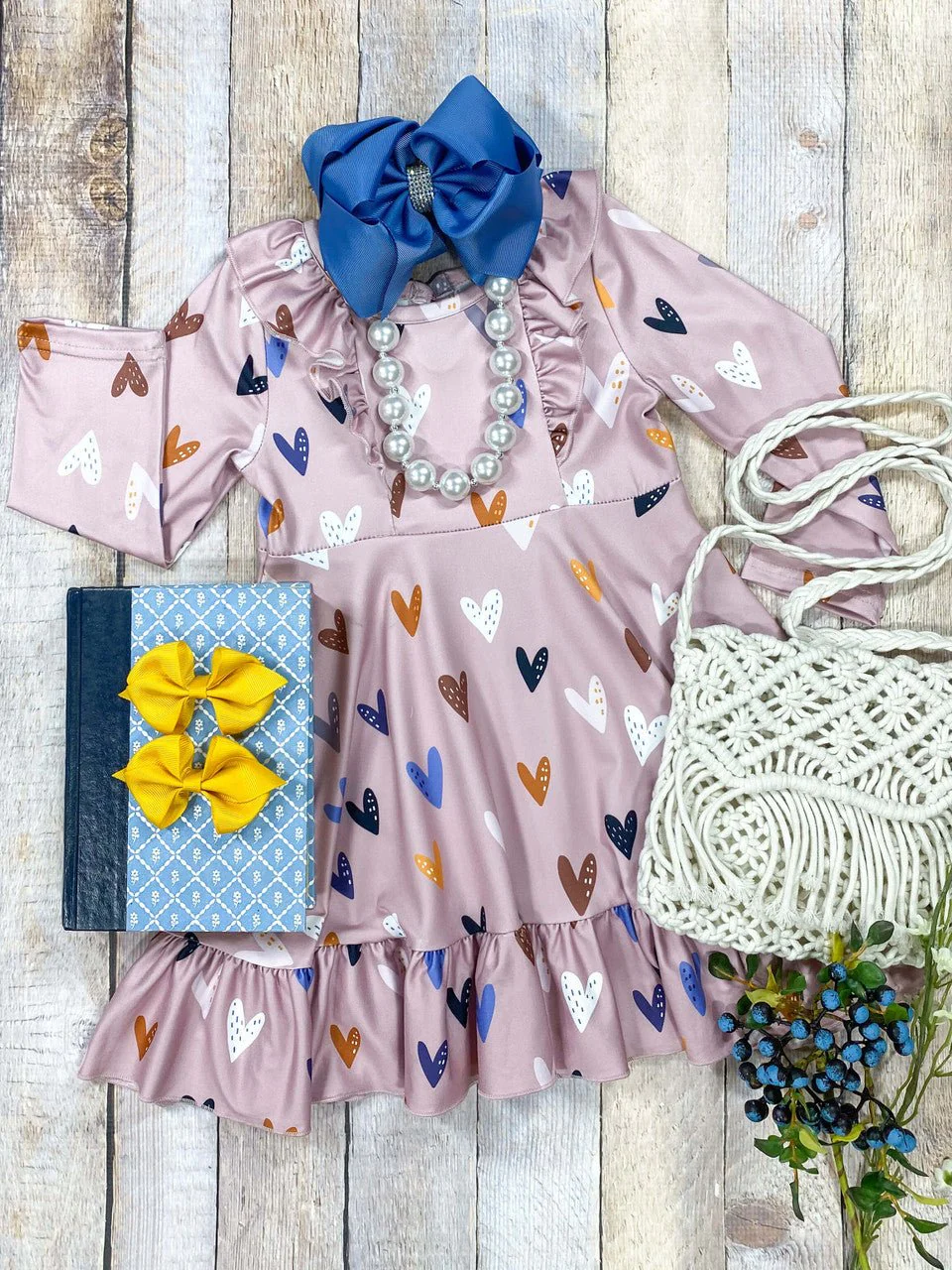 Hearts Galore Ruffled Twirl Dress